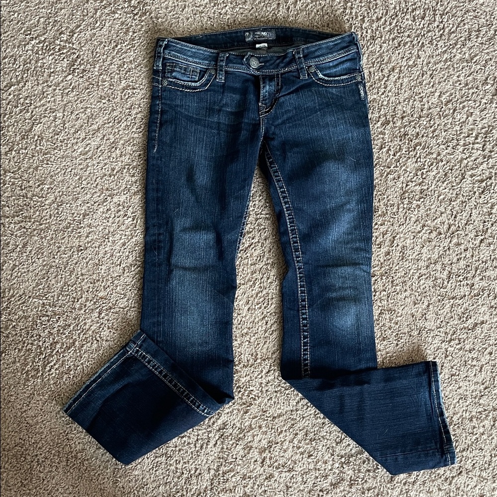 Silver Jeans Dark Blue Boot Cut Women's Jeans - Picture 2 of 3